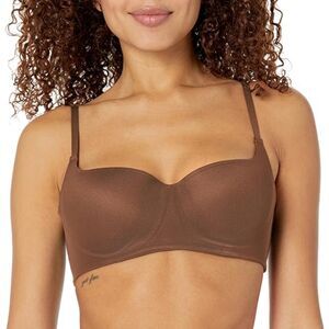 Steve Madden Womens Mesh Balconette Bra Tiramisu 32B